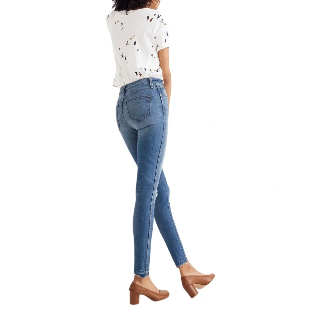 Madewell 10" High-Rise Skinny Jeans: Drop Step-Hem Edition, Sz 28 - Picture 2 of 15